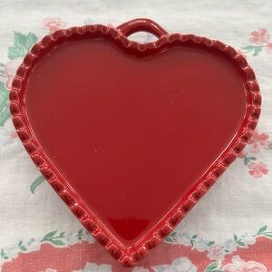 Romantic Red Heart-Shaped Ceramic Platter